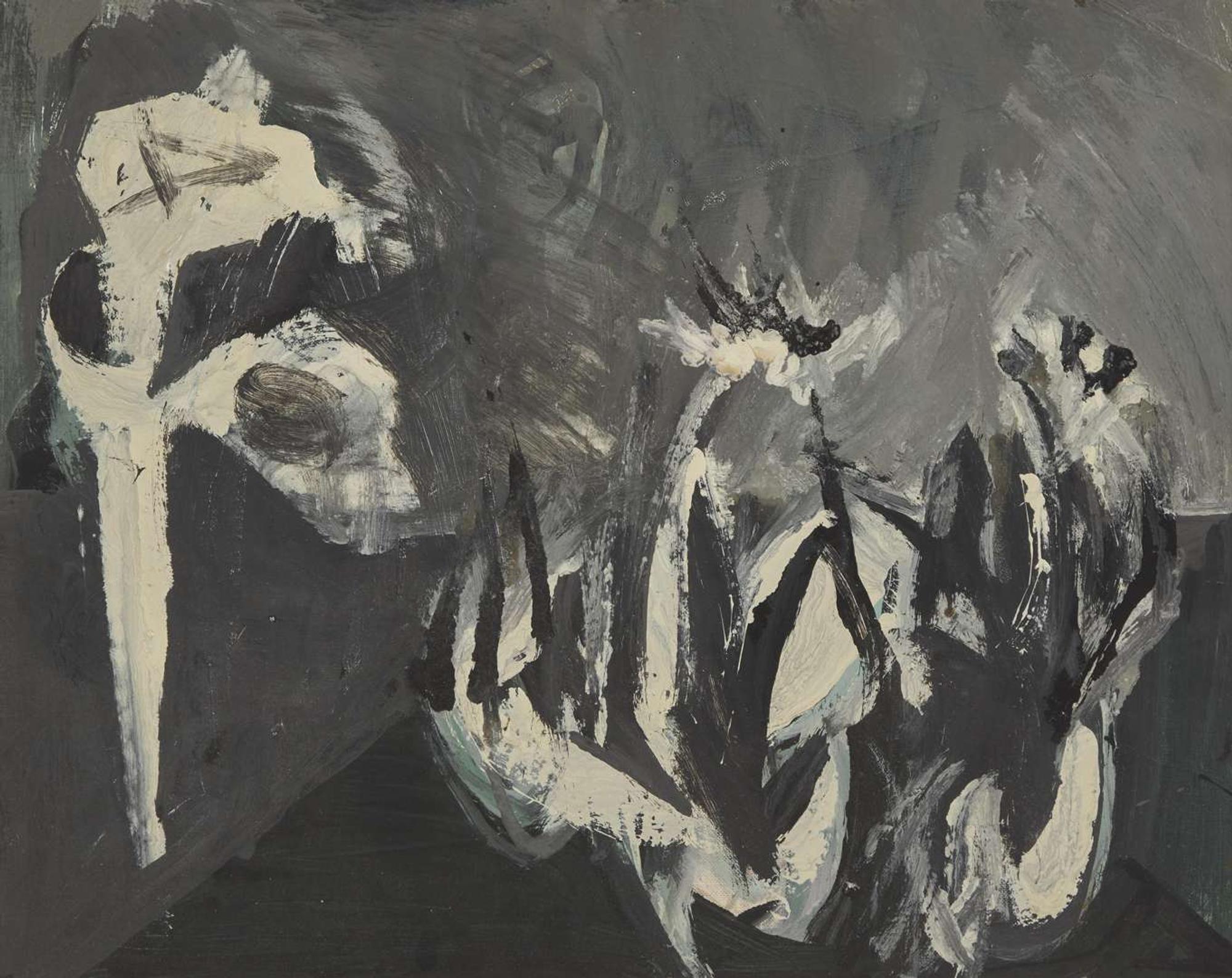 David Park (American, 1911-1960) - Moon Figure; With Pencil Study of a Man verso