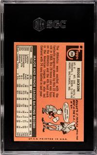 A 1969 Topps Reggie Jackson Rookie Baseball Card No. 260 (SGC 4 VG-EX)