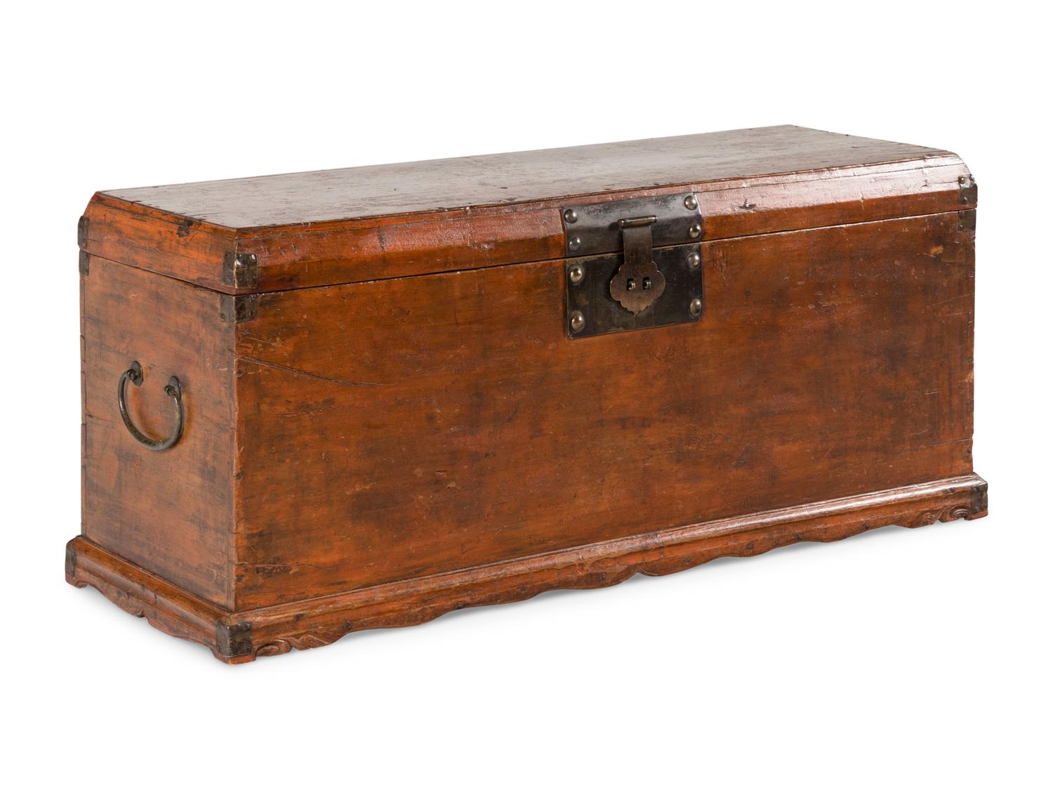 A Chinese Export Red Lacquer Chest