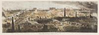 [Chicago Fire]. A group of 10 prints and 2 paintings, showing views of Chicago before and after the Great Fire, including: