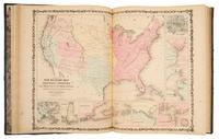 JOHNSON, Alvin J. (1827-1884). Johnson's New Illustrated (Steel Plate) Family Atlas. New York: Johnson and Browning, 1862.