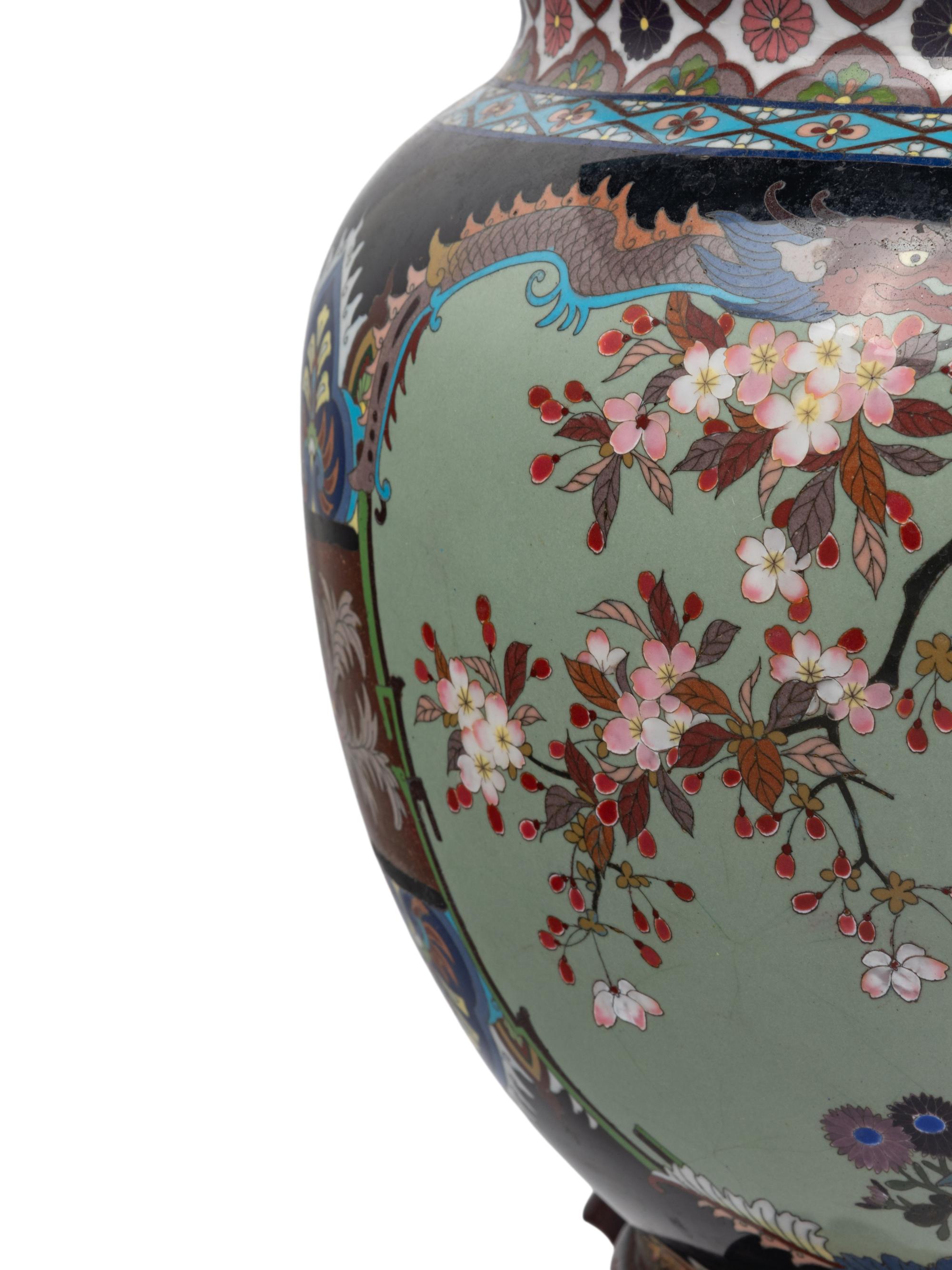 A Large Cloisonné Jardinière
