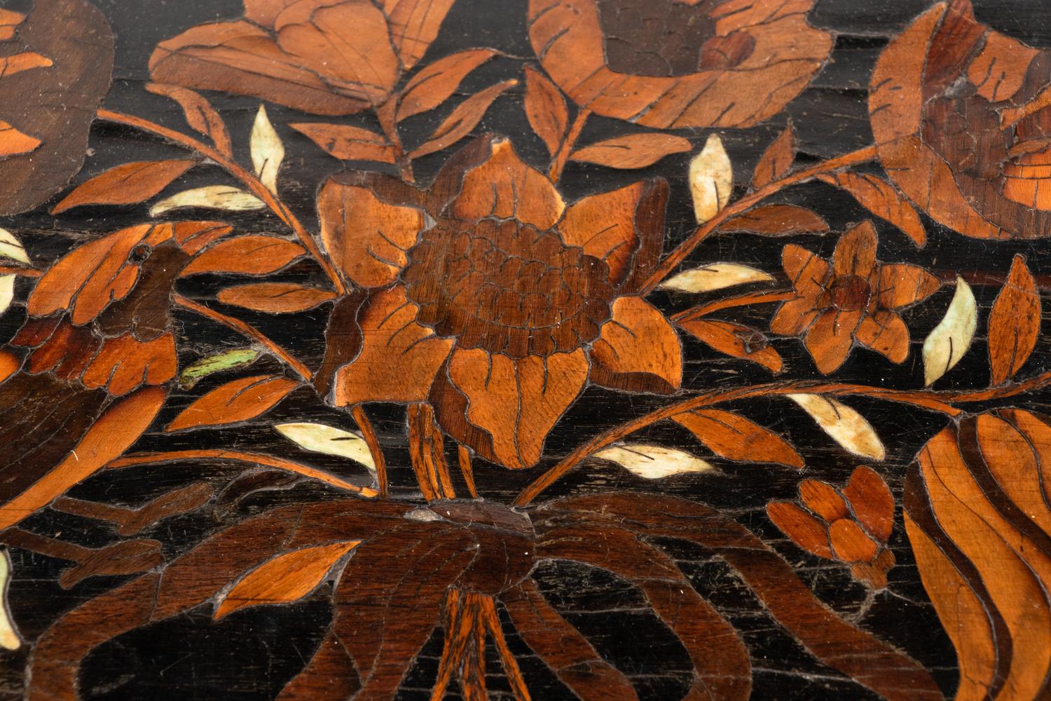 A William and Mary Oysterwood and Floral Marquetry Lace Box