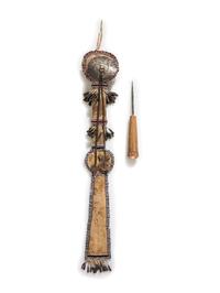 Apache Beaded Hide Awl Case, with Awl