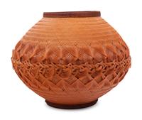 A Japanese Ikebana Bamboo Flower Arranging Basket