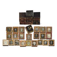 [Early Photography] Group of 39 Sixth Plate Daguerreotypes of Men