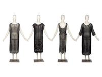 Four Sheer Beaded Dresses