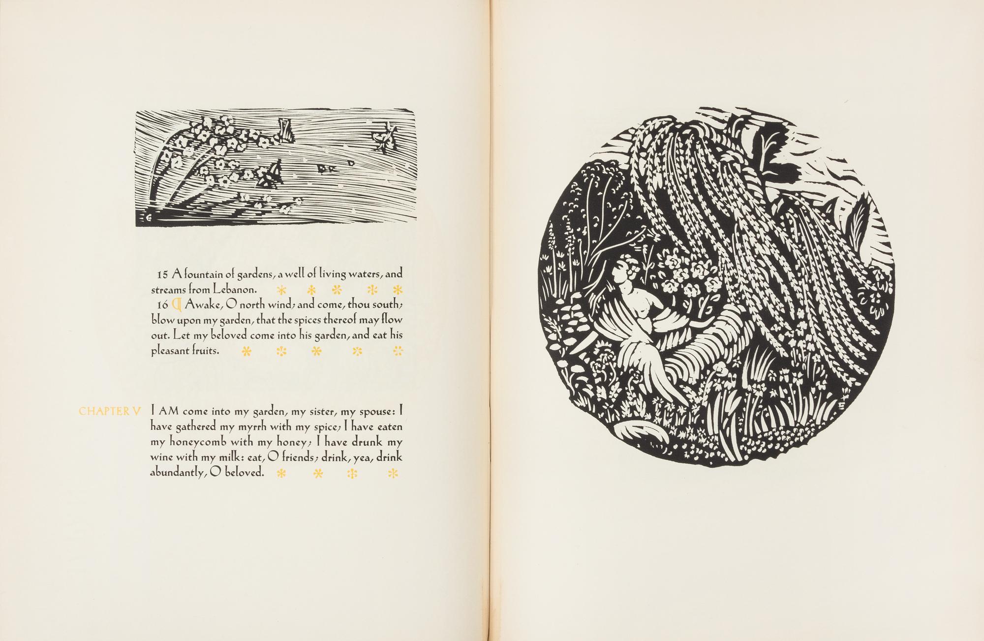 [FINE PRESS]. -- The Song of Songs which is Solomon's. W. Esherick, illustr. Philadelphia: Centaur Press, 1927. LIMITED EDITION SIGNED.