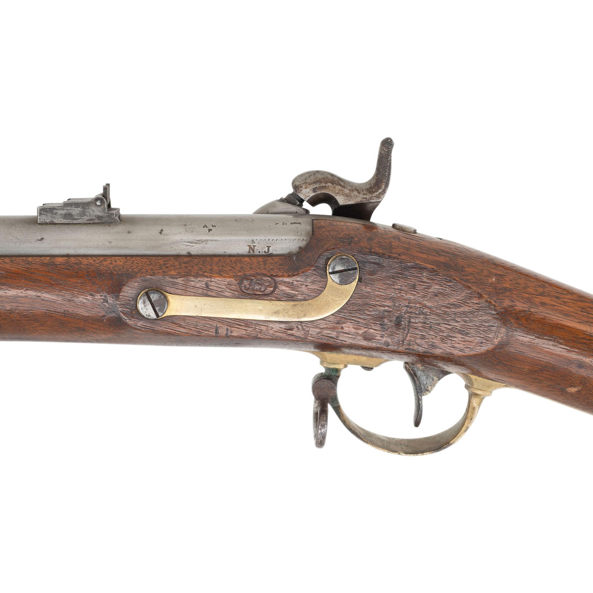 New Jersey Surcharged Harpers Ferry Type IV Alteration of a US Model 1841 Mississippi Rifle