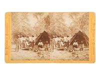 [NATIVE AMERICANS]. MUYBRIDGE, Eadweard (1830-1904), photographer. Albert Bierstadt's Studio . San Francisco, CA: Bradley & Rulofson, ca 1870s..