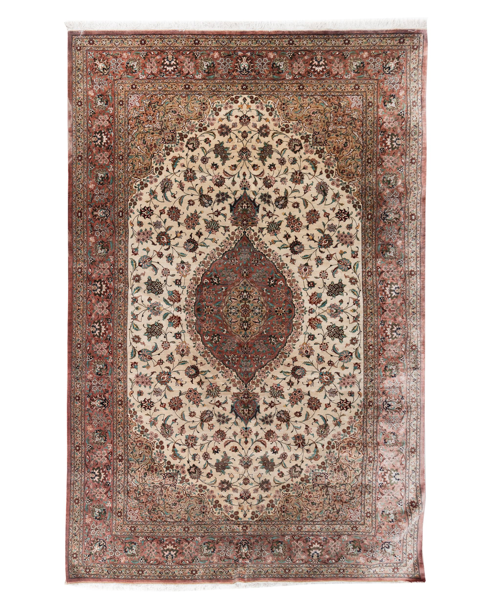 A Qum Silk Rug