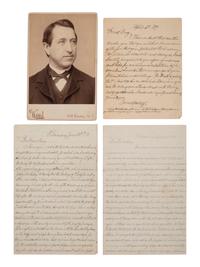 [CIVIL WAR]. Archive of material related to artist and Civil War soldier Conrad Freitag, highlighted by original sketch of Winfield Scott Hancock, correspondence, and cabinet card of the artist.
