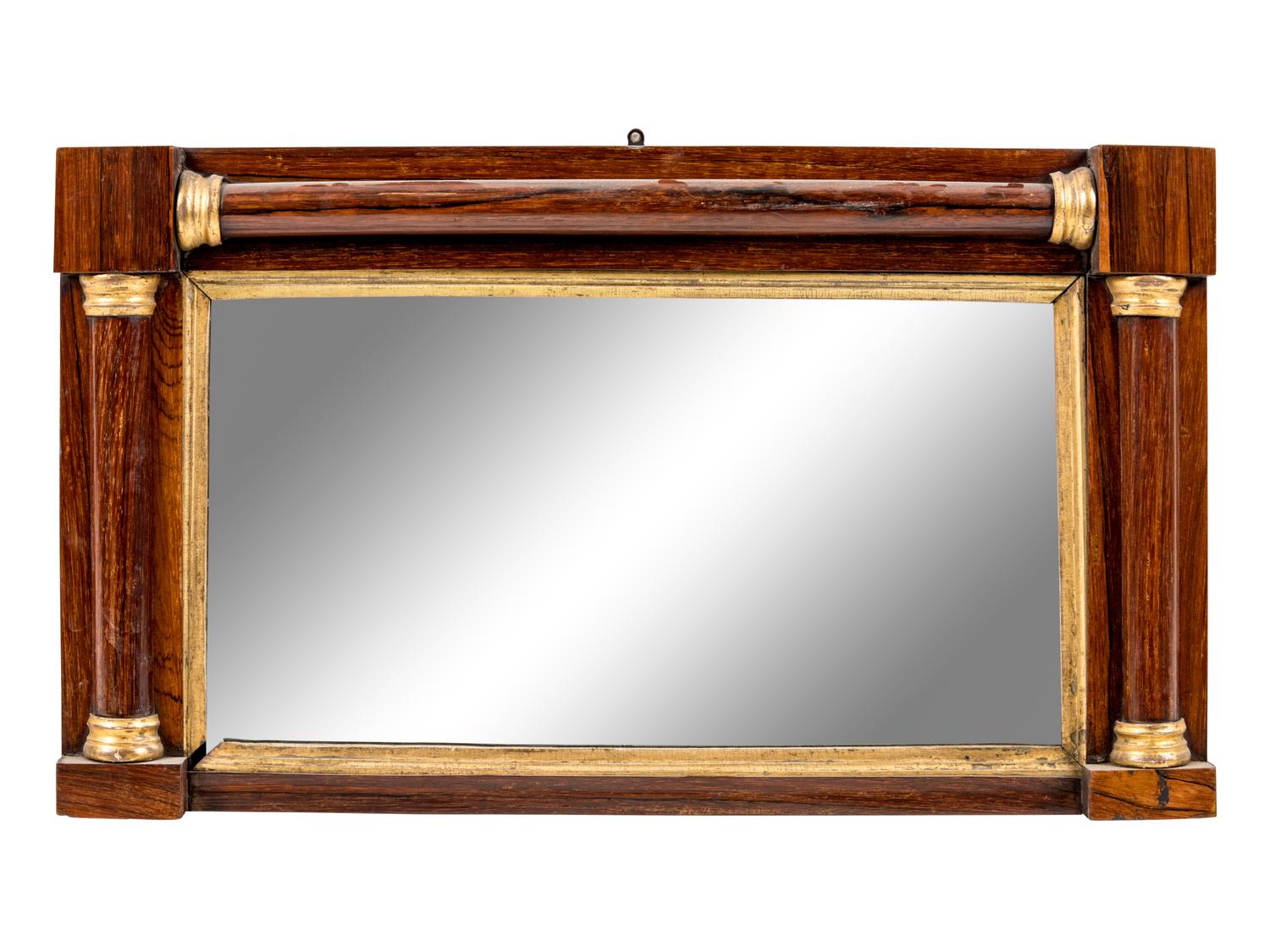 An Empire Style Parcel Gilt Mahogany Mirror