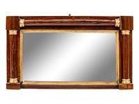 An Empire Style Parcel Gilt Mahogany Mirror