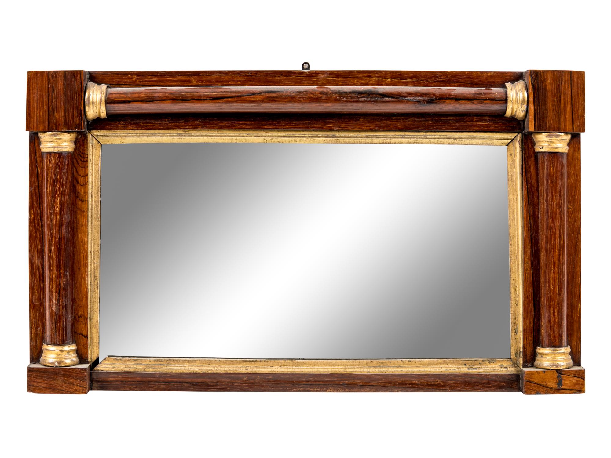 An Empire Style Parcel Gilt Mahogany Mirror