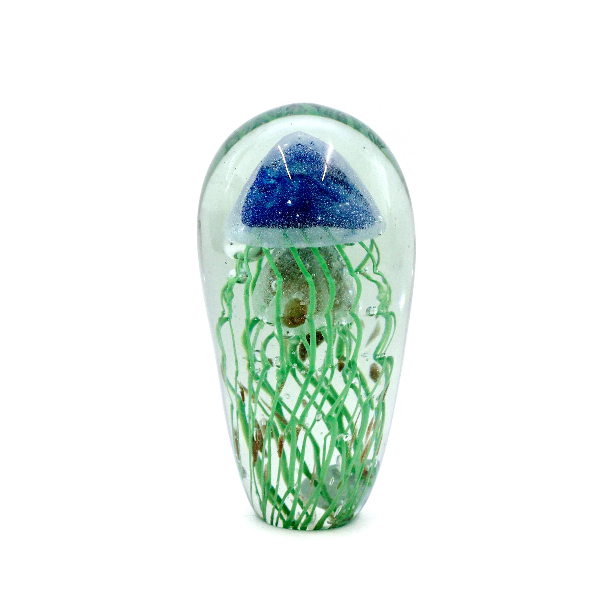 A Large Glass "Jellyfish" Paperweight Height 7 1/2 inches.
