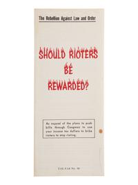 [KING, Martin Luther, Jr. (1929-1968)]. LOUW, Joseph (1939-2003), photographer. Wire photograph capturing the immediate aftermath of the assassination of Martin Luther King, Jr. [With:] Should Rioters be Rewarded pamphlet.