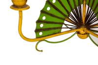 A Painted Metal Fan-Form Four-Light Chandelier