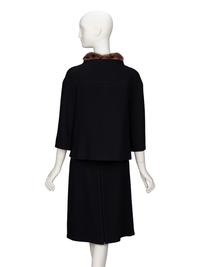 Prada, Mink-Collar Skirt Suit