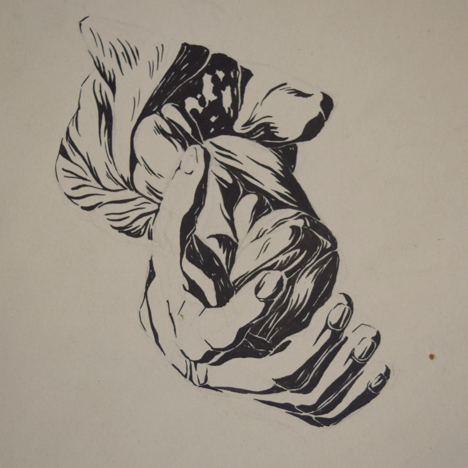 An Anatomy Drawing 19.5" W x .75" D x 25.5" H — Germany, 20th Century
