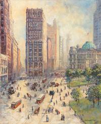 Colin Campbell Cooper, (American, 1856-1937), City Hall Park