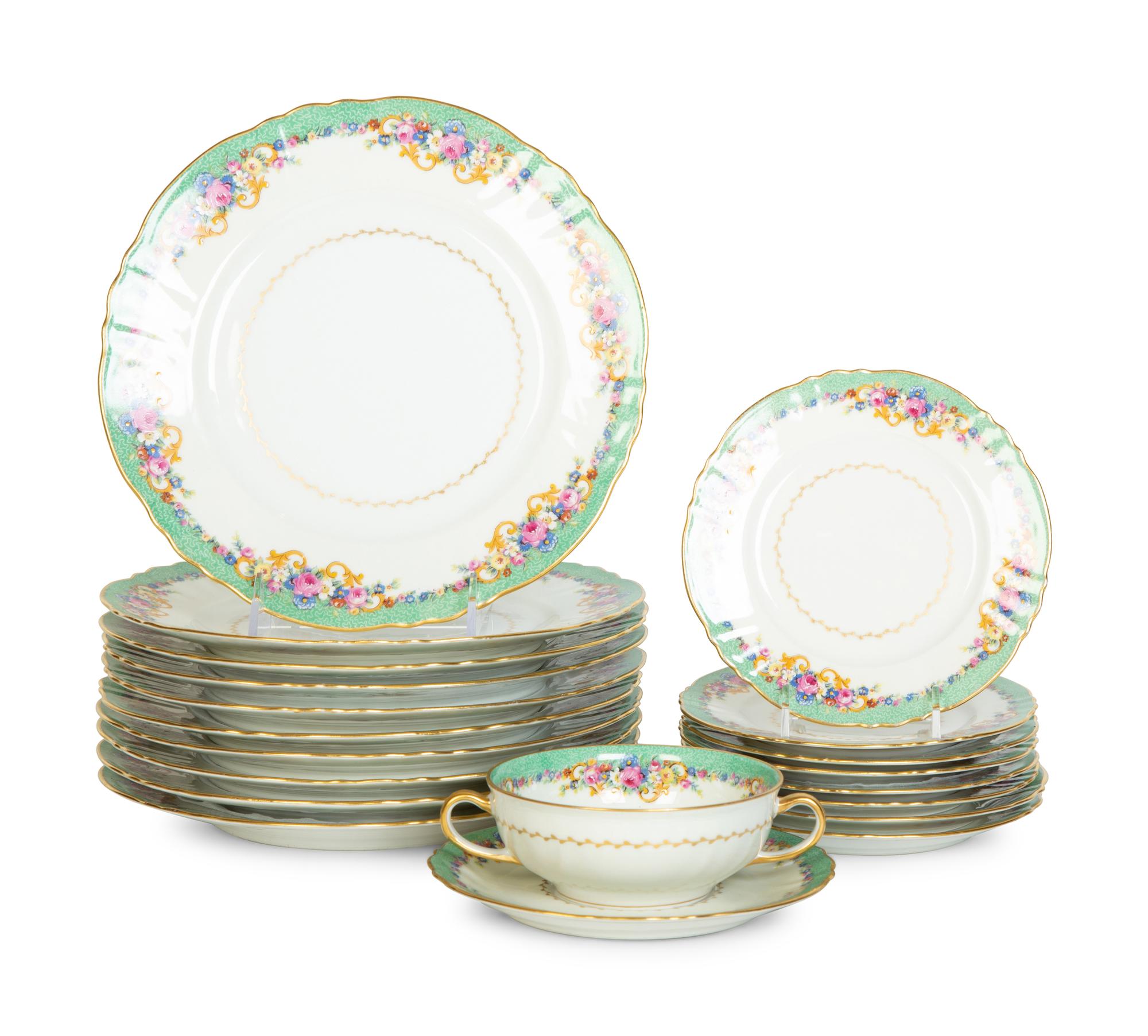 A Group of Limoges Ahrenfeldt Porcelain Dinnerware