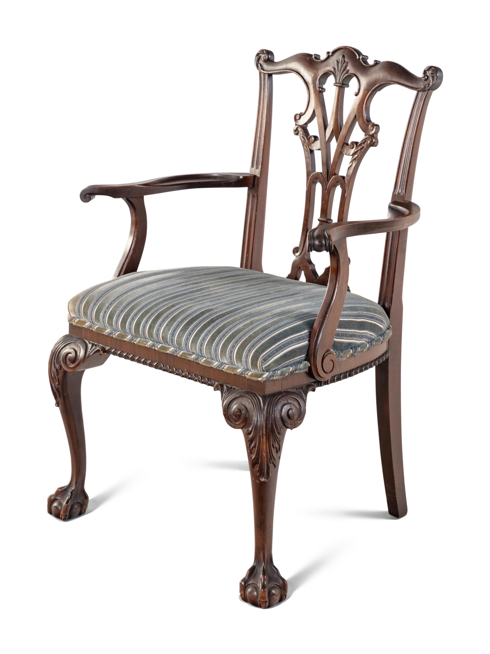A George III Mahogany Armchair