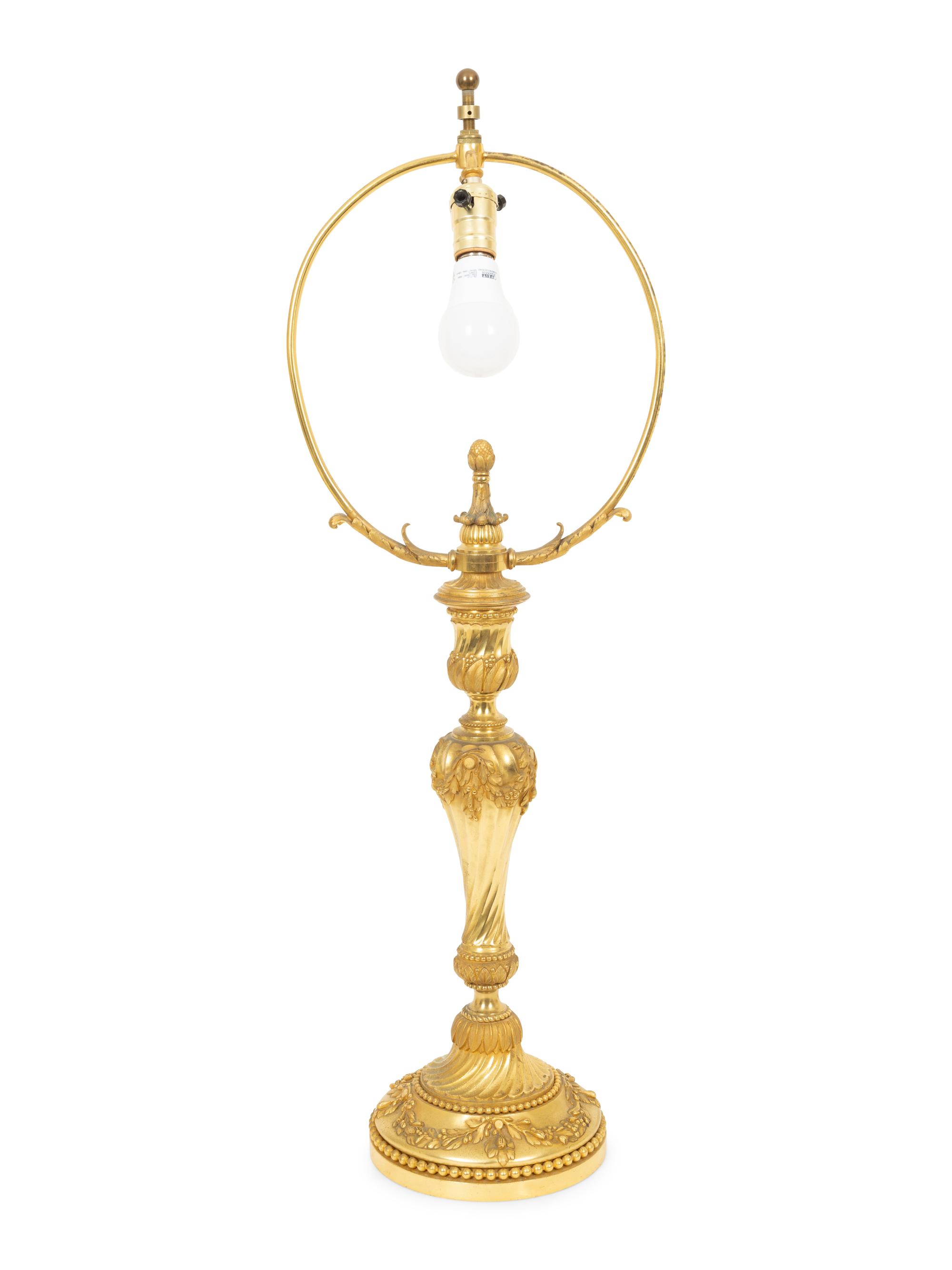 A French Gilt Bronze Lamp Base by Maison Gagneau, Paris