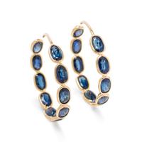 SAPPHIRE HOOP EARRINGS