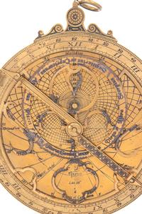 A Reproduction Cased Brass Planispheric Astrolabe