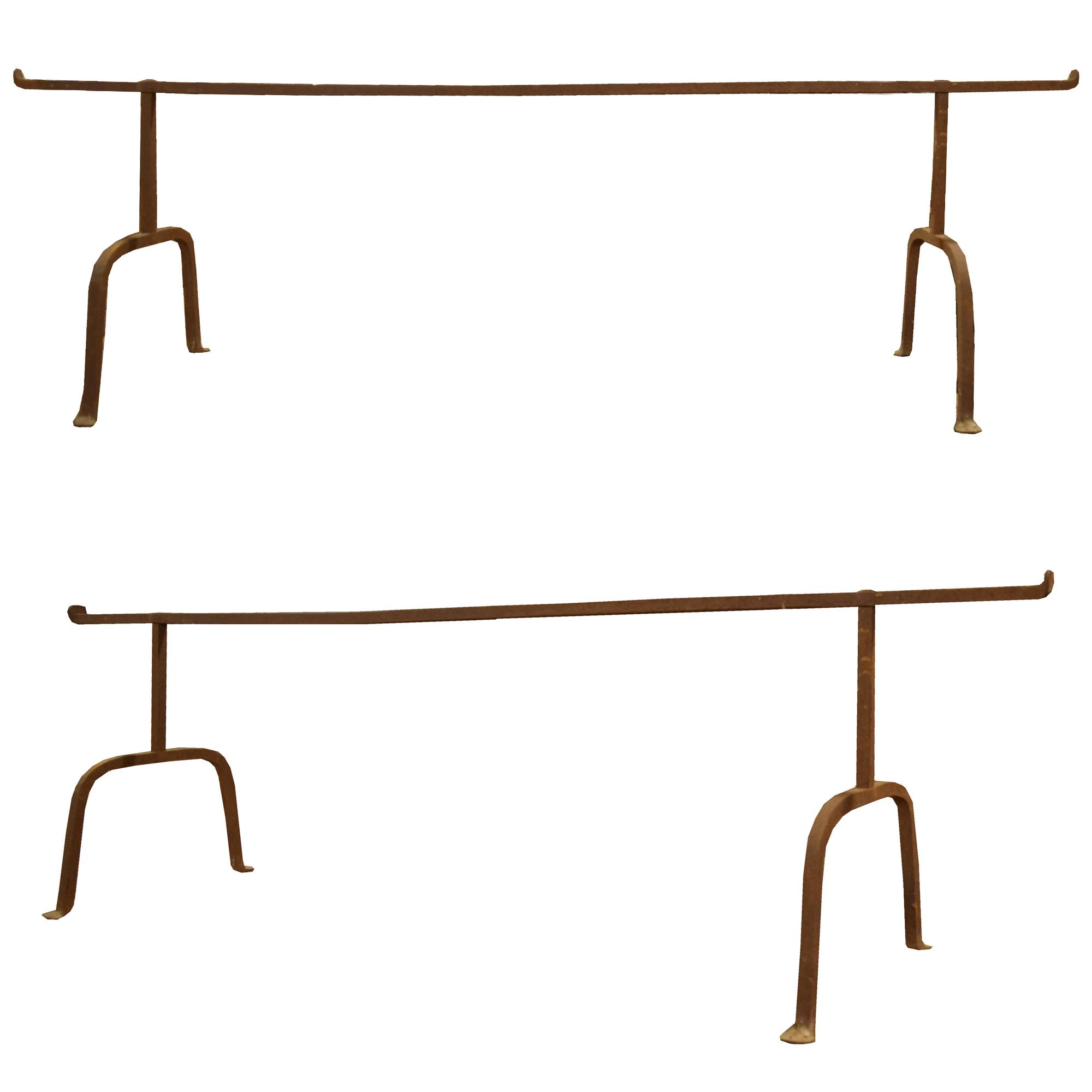 A Pair of Wrought Iron Bed Bases 86" W x 16" D x 19.25" H — Italy, 20th Century
