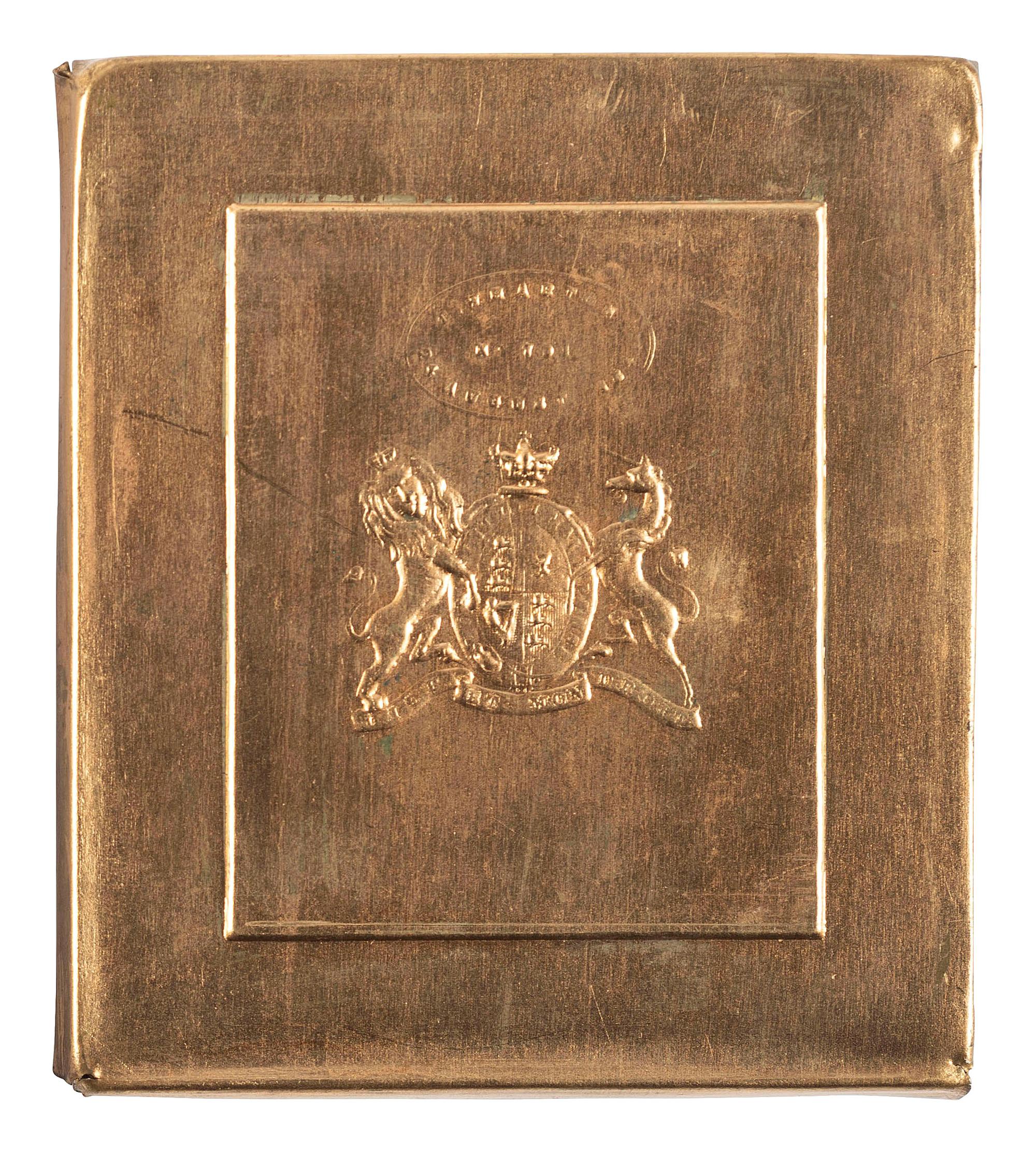 [EARLY PHOTOGRAPHY]. Ninth plate likely British daguerreotype of a gentleman in a Thomas Wharton patented pan. [London]: [Richard Beard], ca 1841-43.