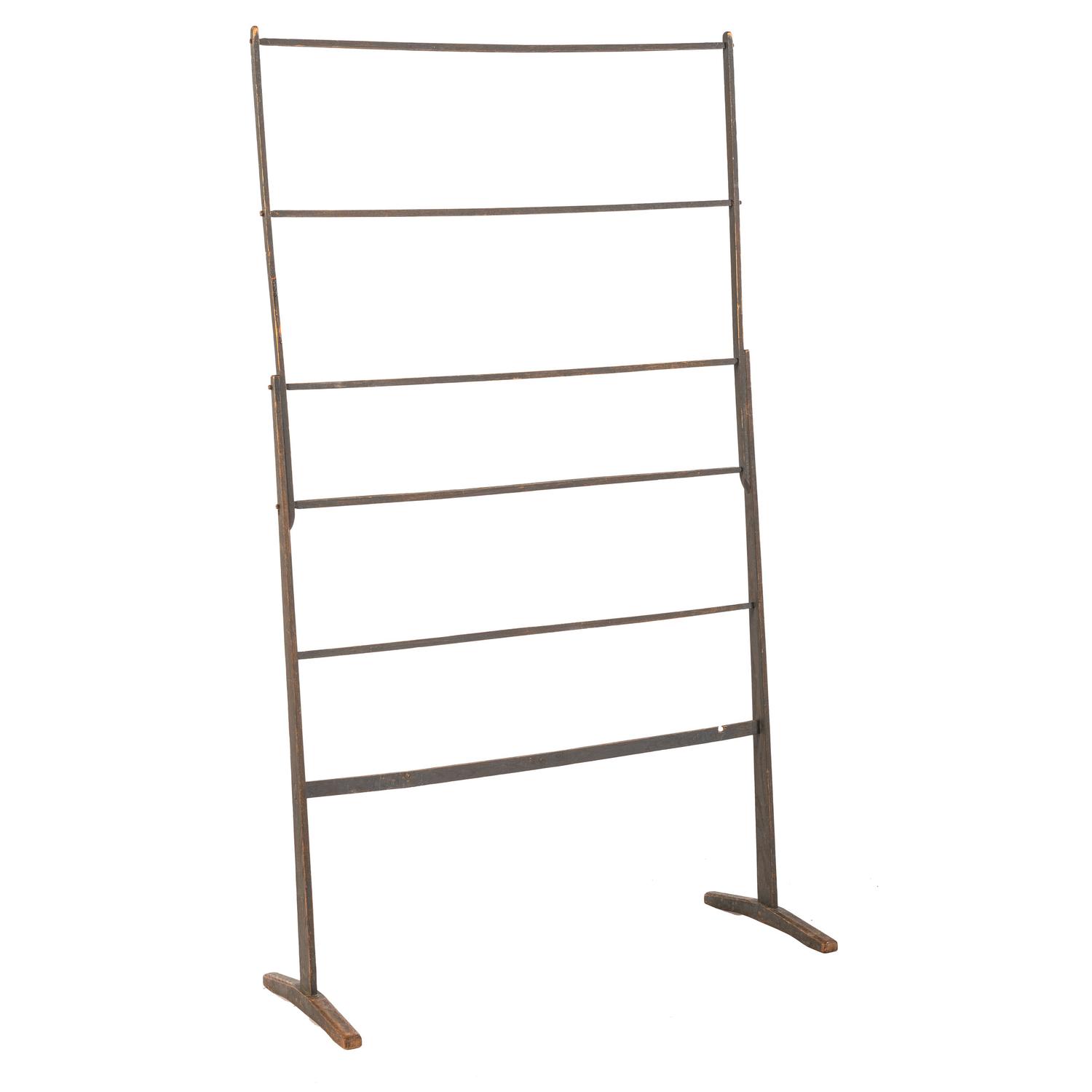 A Federal Black Painted Six-Tier Drying Rack