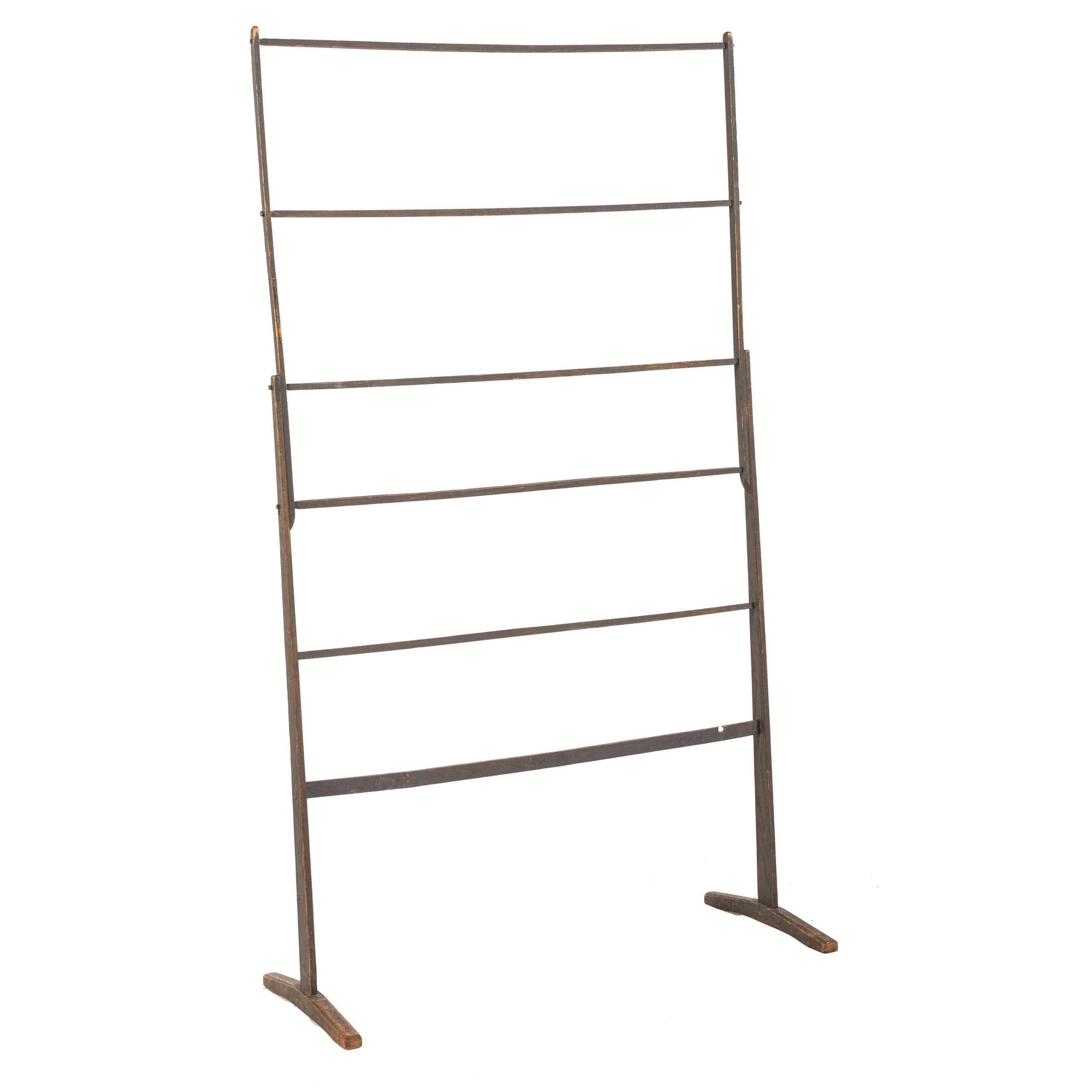 A Federal Black Painted Six-Tier Drying Rack