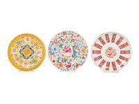 Three Chinese Porcelain Plates