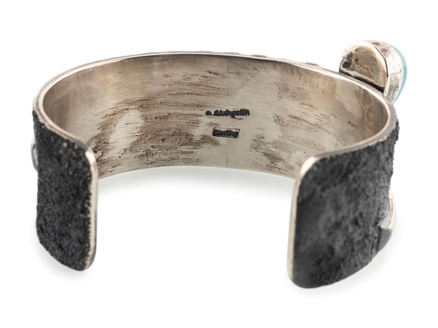 Navajo Sterling Silver and Turquoise Cuff Bracelet