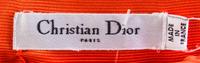 A Christian Dior Orange Strapless Silk Dress, Size 6.