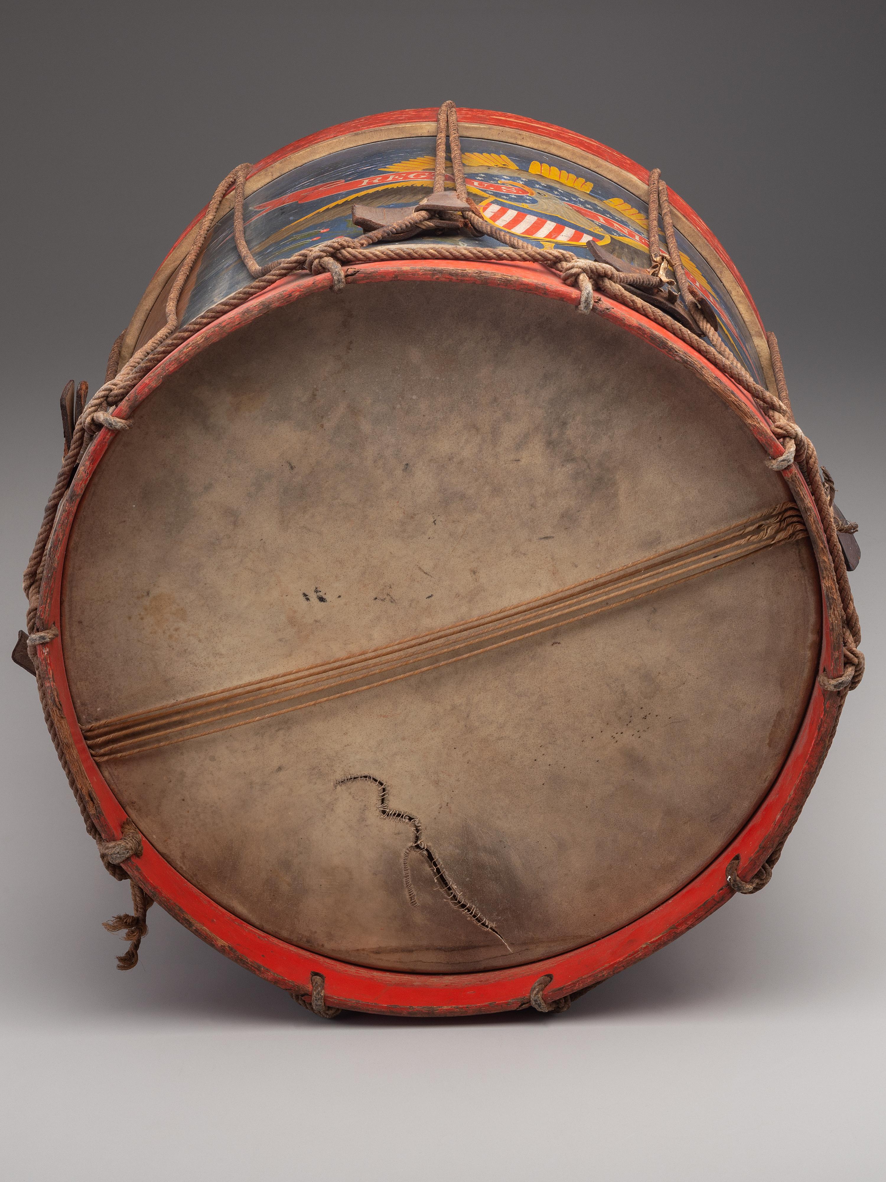 [CIVIL WAR]. Painted regulation eagle drum. Manufactured by Richard Mein, Fordham, NY.