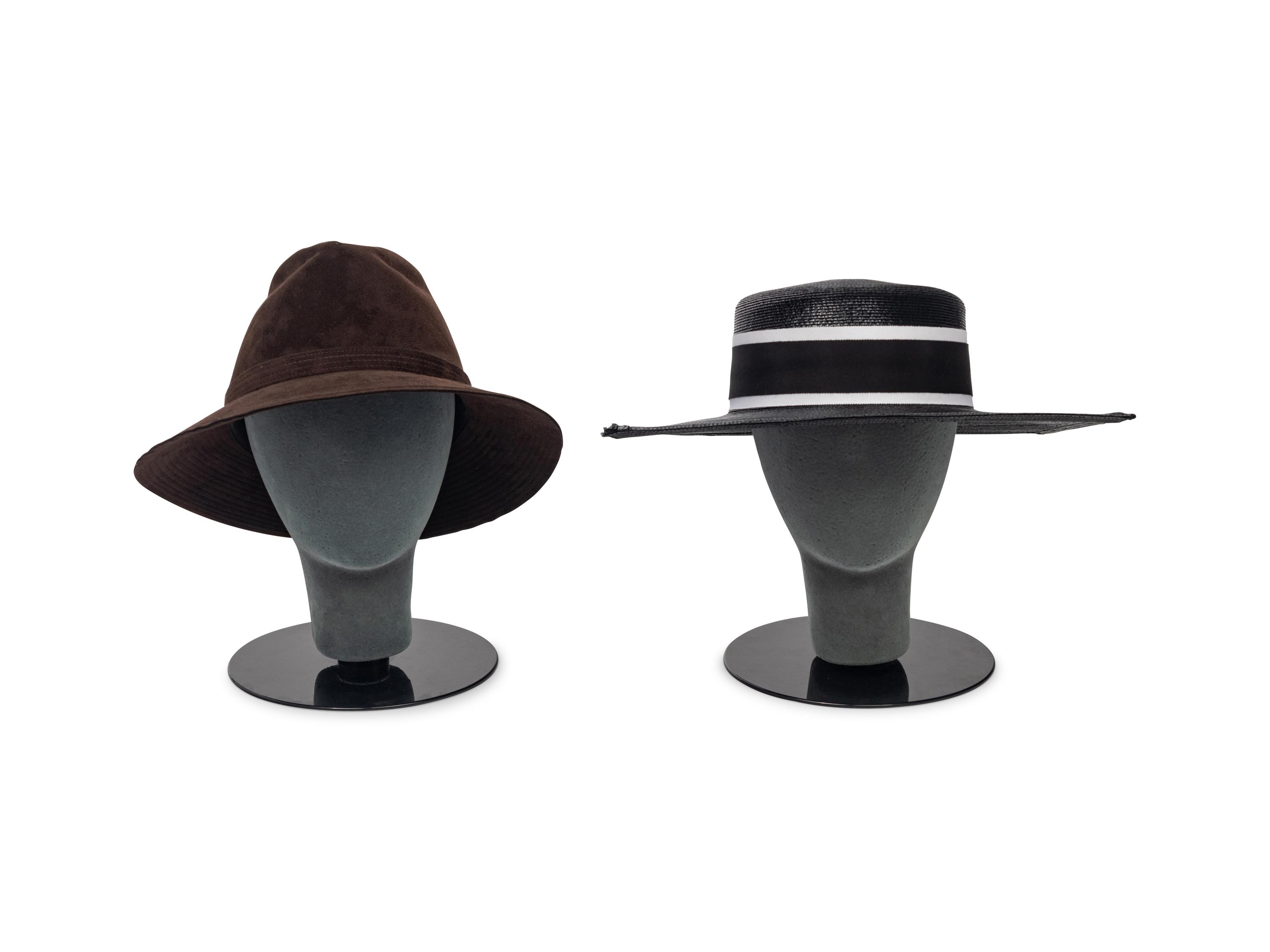Two Hats by Halston and Yves Saint Laurent, 1970s
