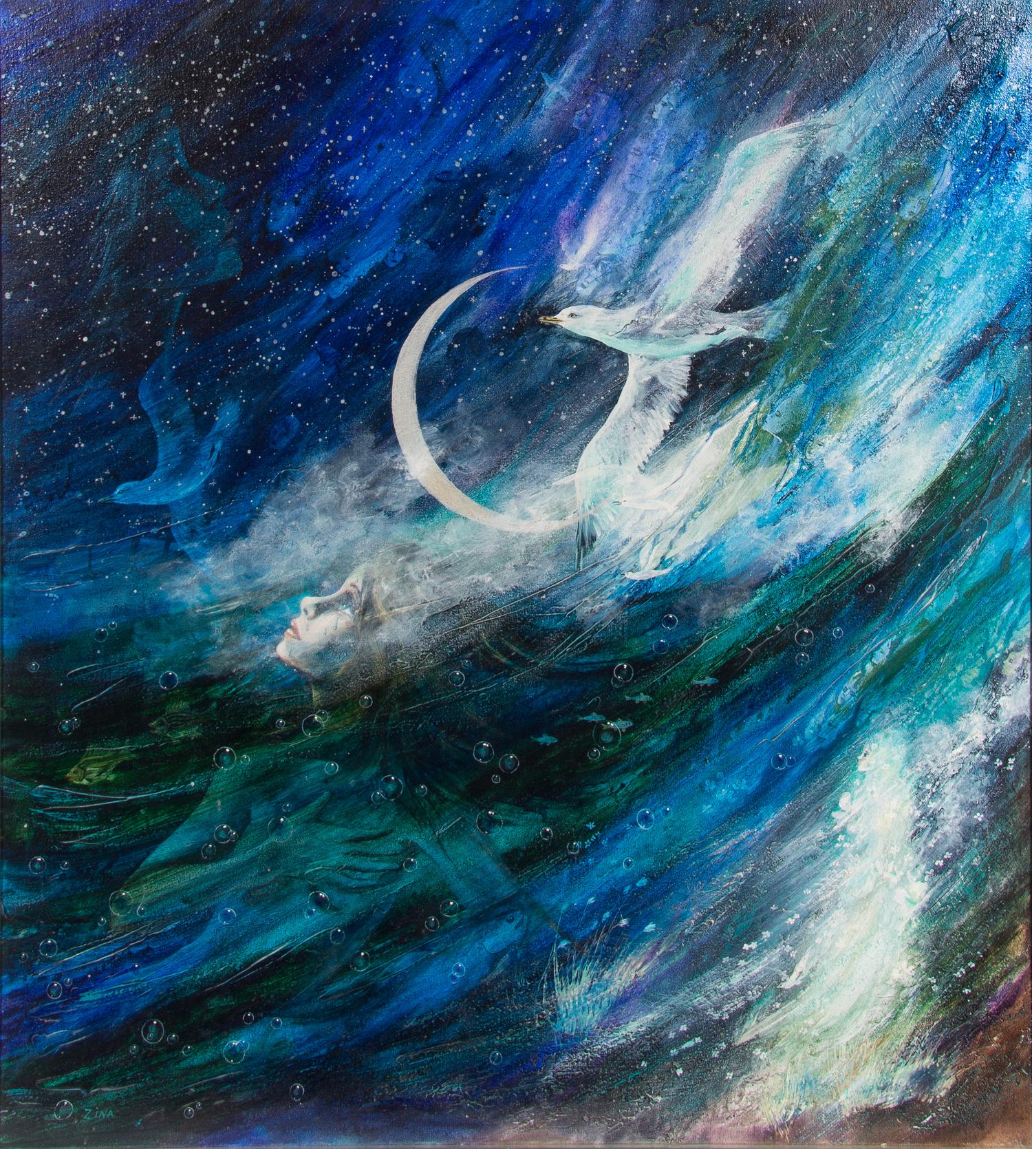 Artist Unknown, (20th century), Bird and Moon
