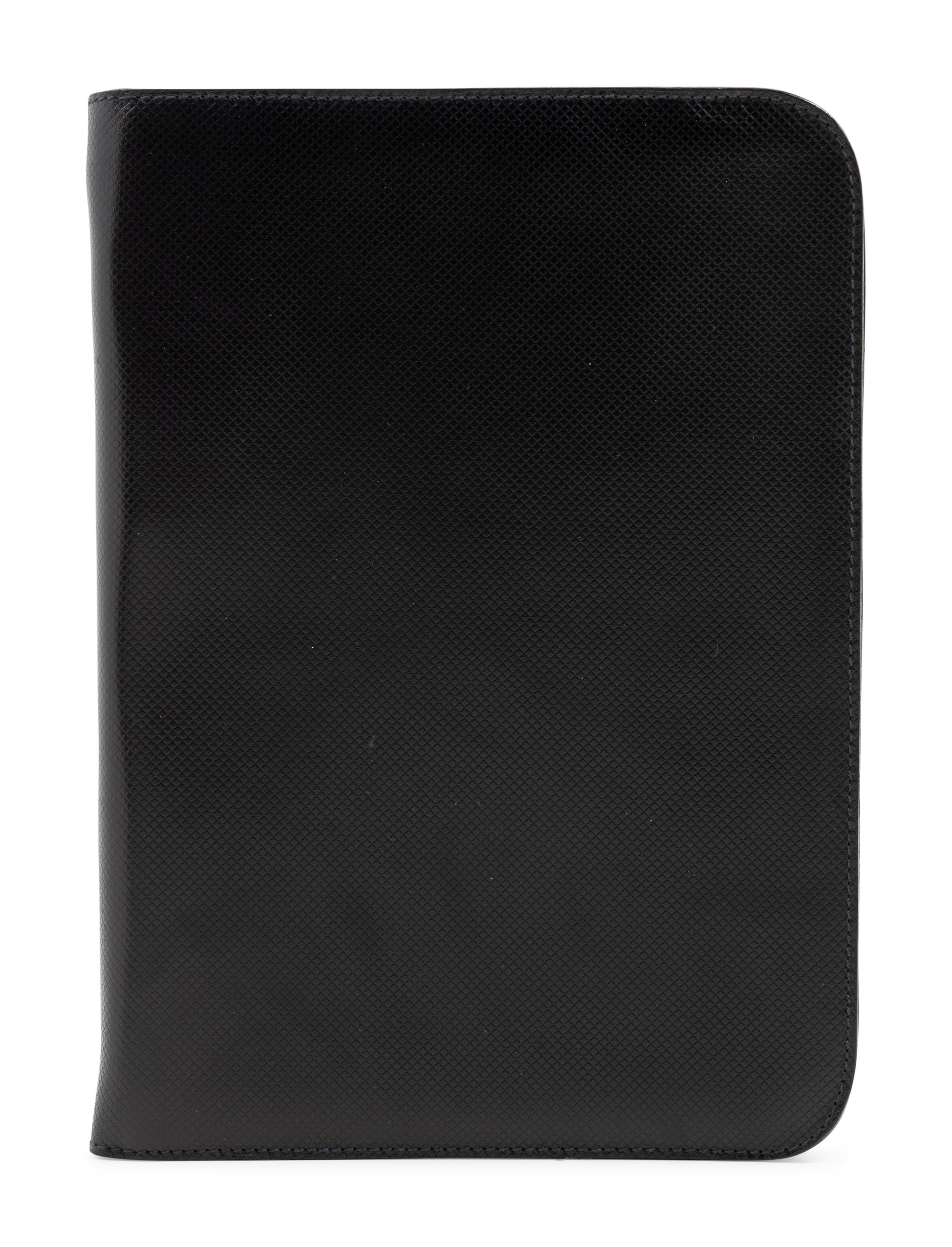 Bottega Veneta Black Leather Notebook