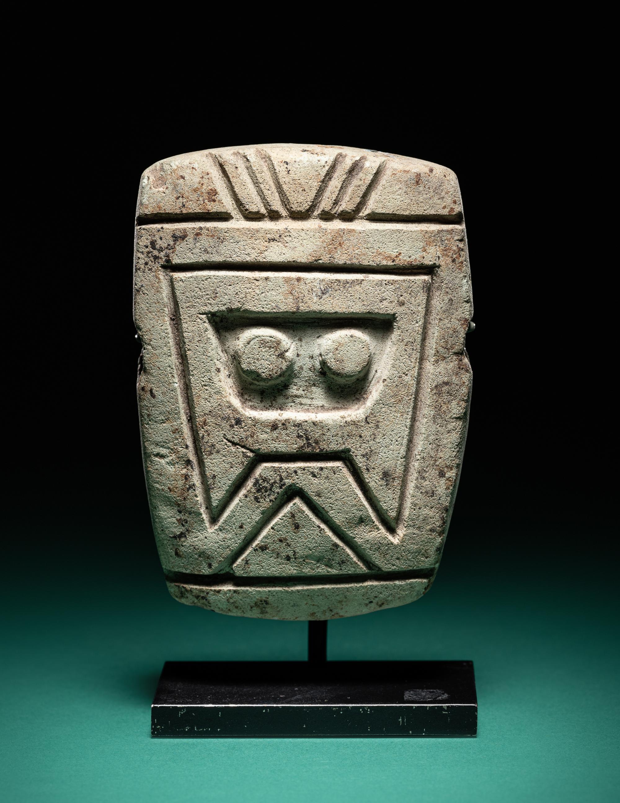 A Valdivian Limestone Anthropomorphic Figure