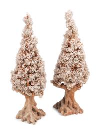 A Pair of Cast Composition and Rock Crystal Trees in the Style of Misia Sert