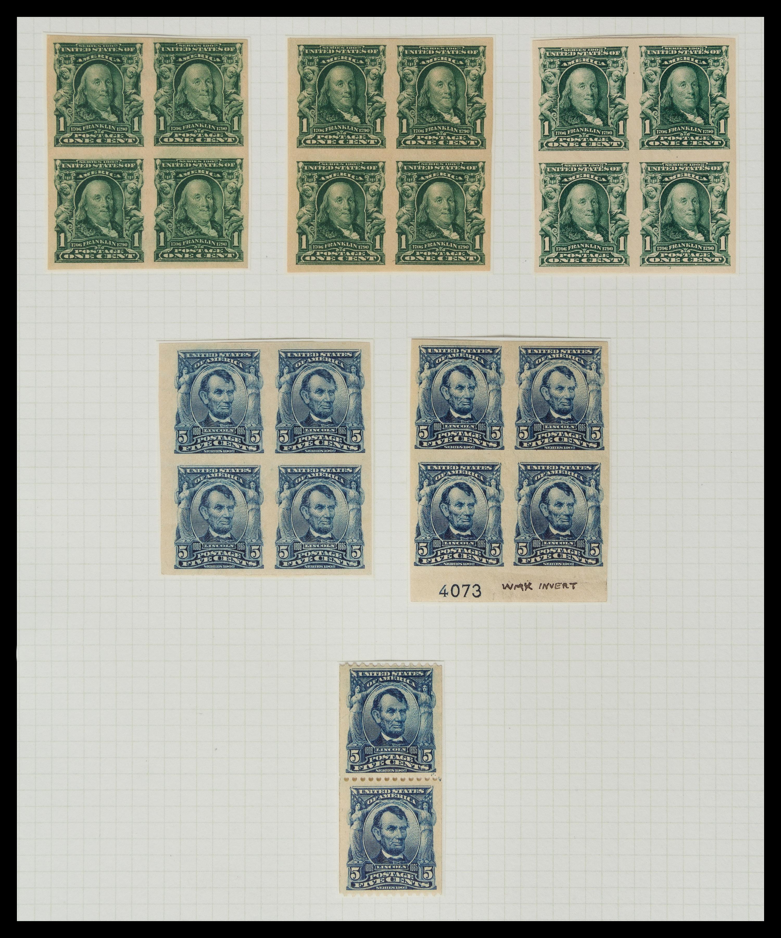 A Collection of United States Regular Issue Stamps — 1902-1912