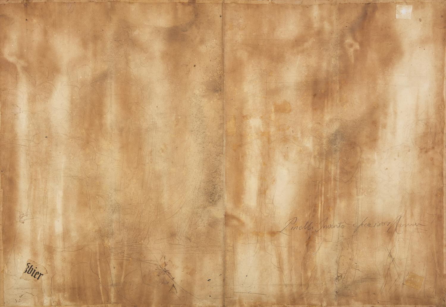 Lucius Junius condemning to death his sons Titus and Tiberius & A Compositional study , 1807 (a double-sided drawing)