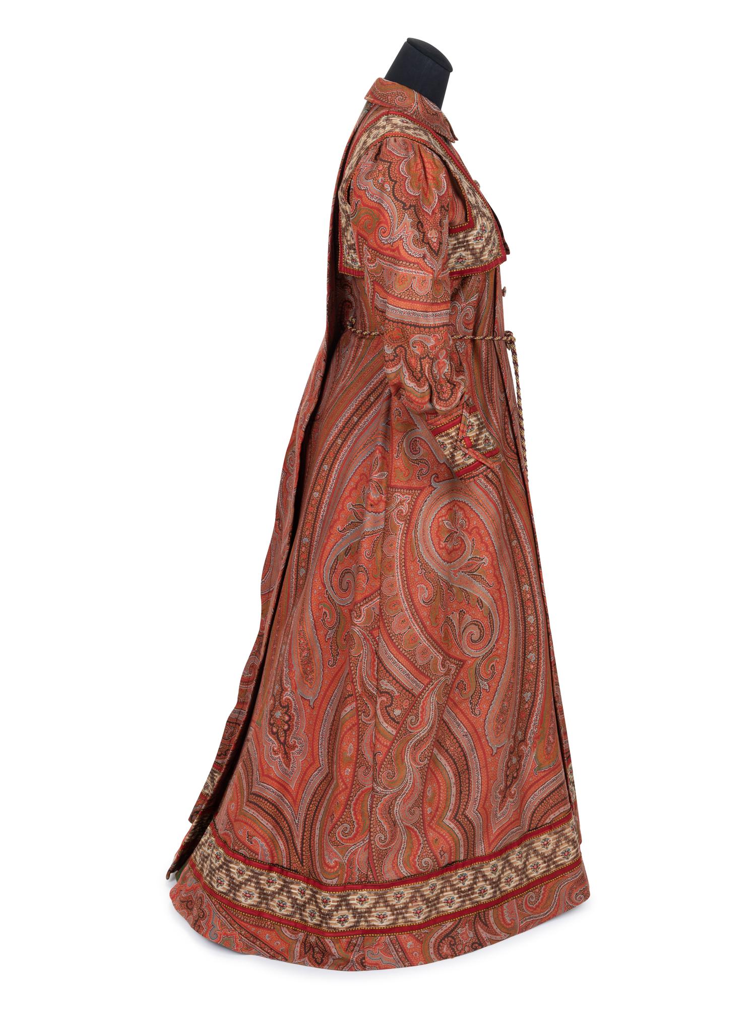 Paisley Shawl House Dress with Watteau Pleat, c.1890