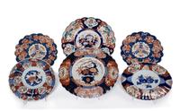 Six Japanese Imari Porcelain Chargers