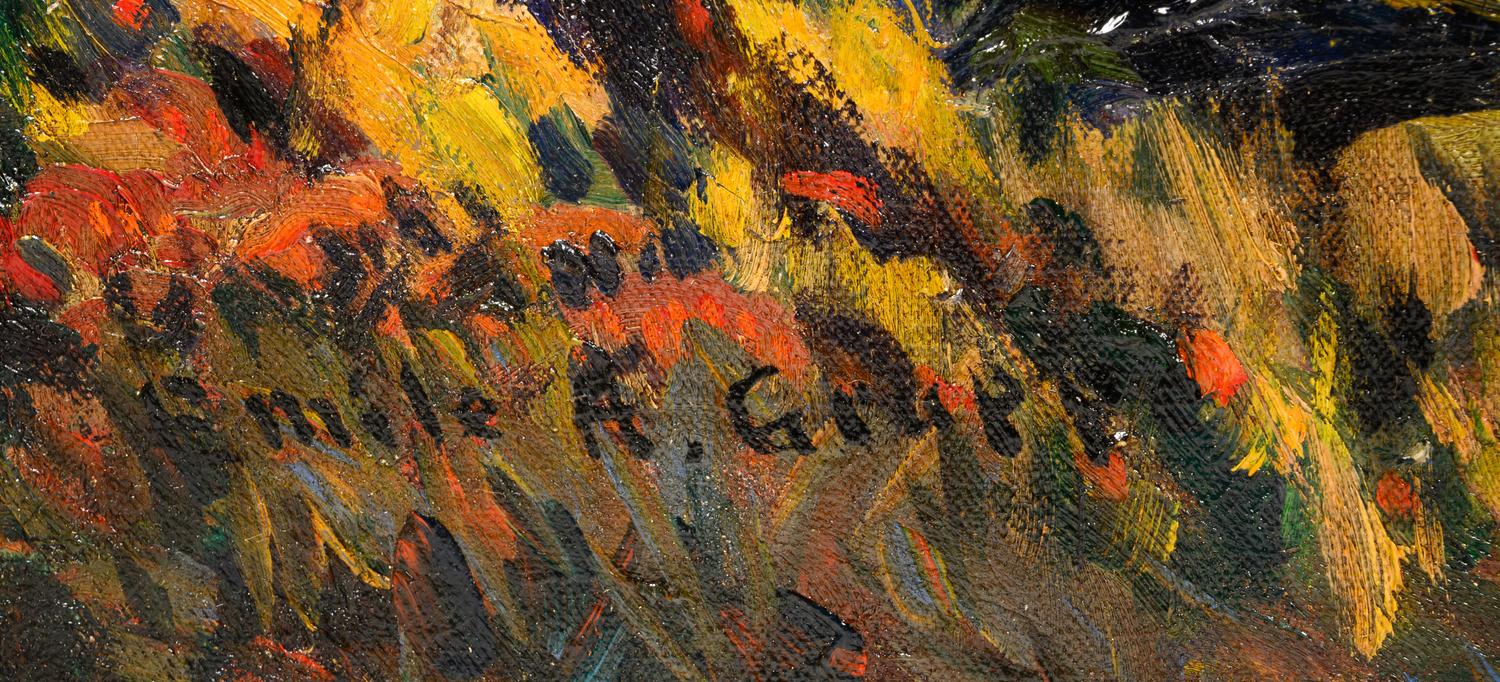 Sweeping Landscape with Tree and Mountains