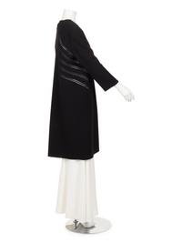 Ralph Rucci Wool Crepe Coat with Knotted Piping Detail