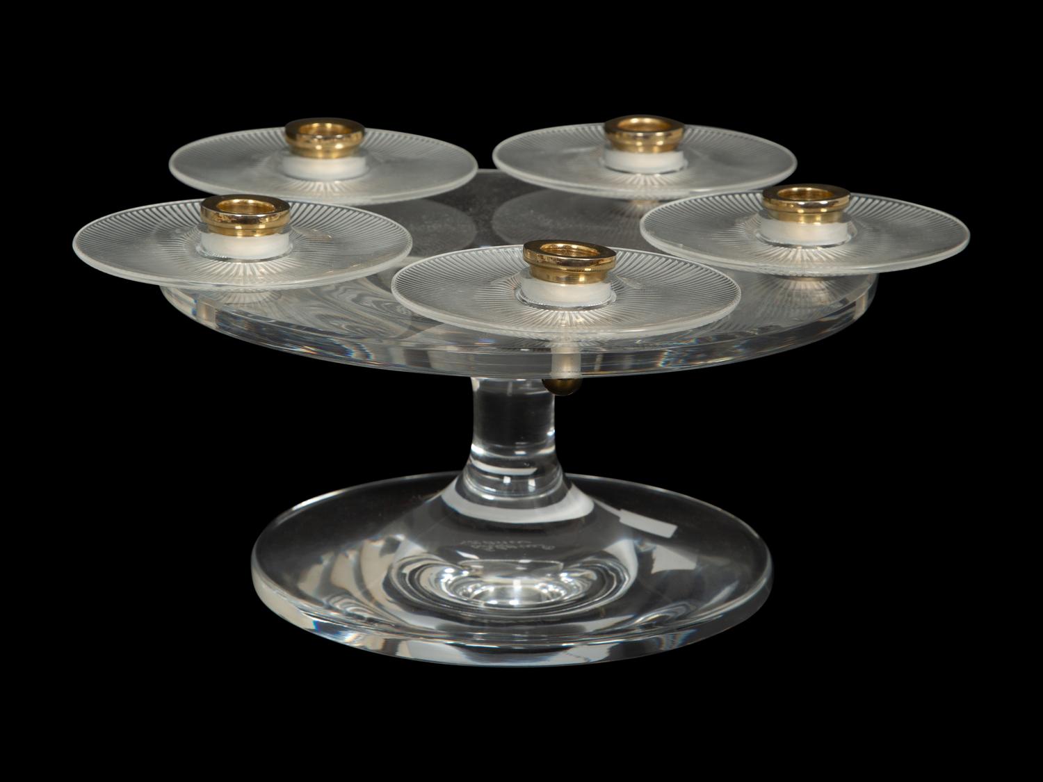 A Group of Four Lalique Table Articles